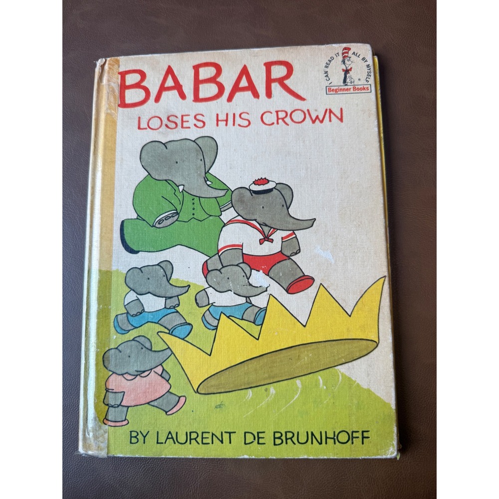 Babar Loses His Crown Laurent de Brunhoff 1967 Vintage Beginner Books Hardcover